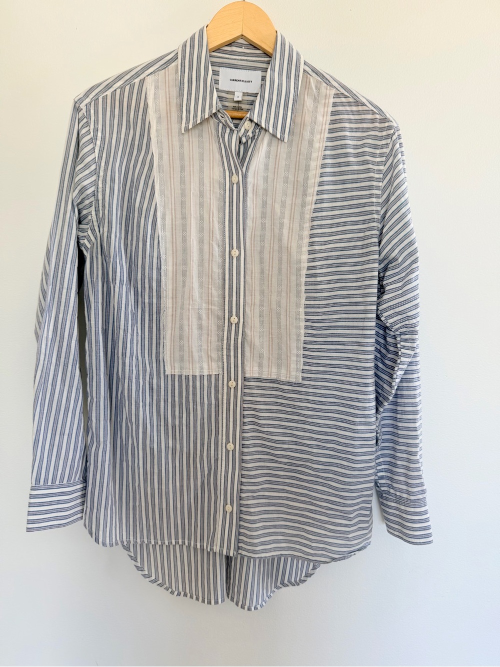 Current/Elliott The Rosie Shirt Multicolor Stripe Button Down Size 1